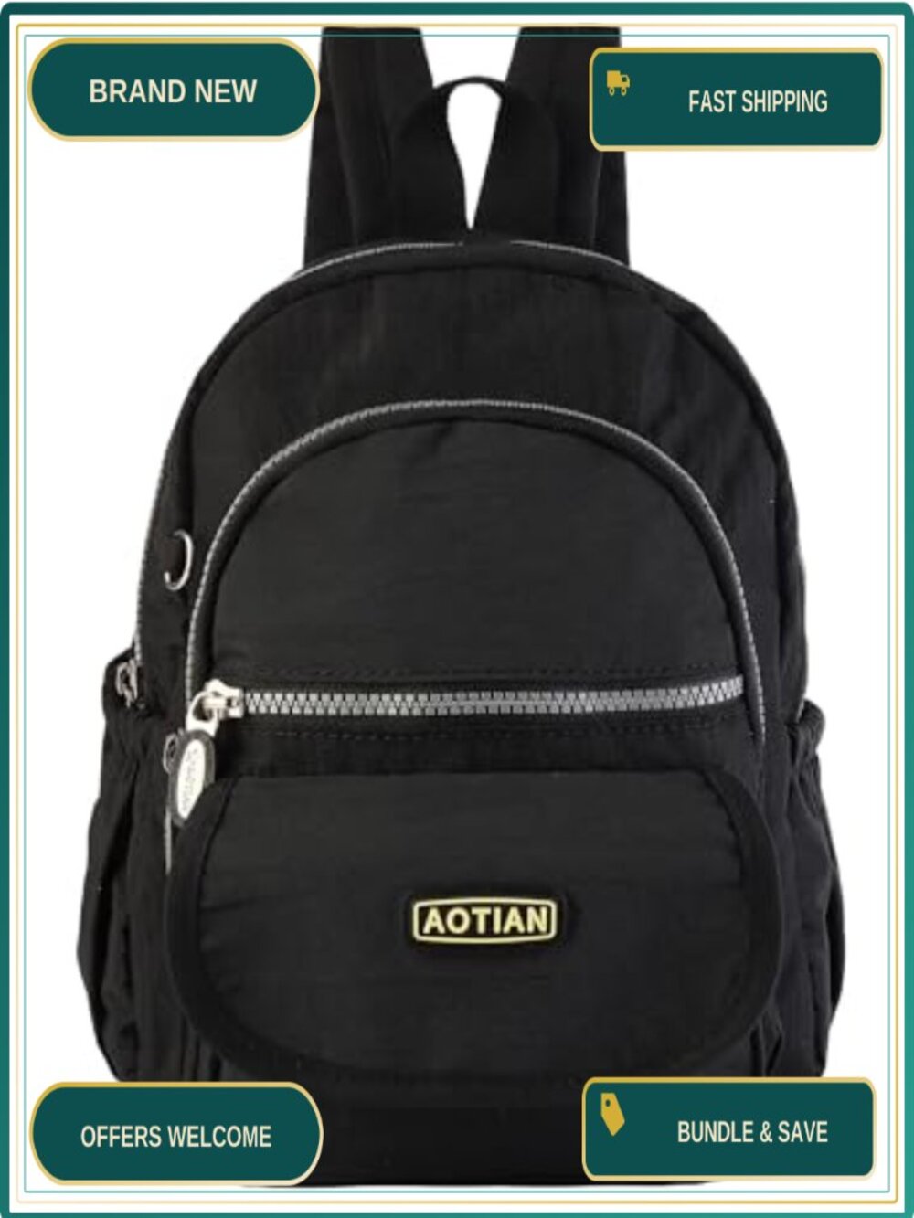 AOTIAN Nylon Mini Backpack Purse Small Daypack for Women